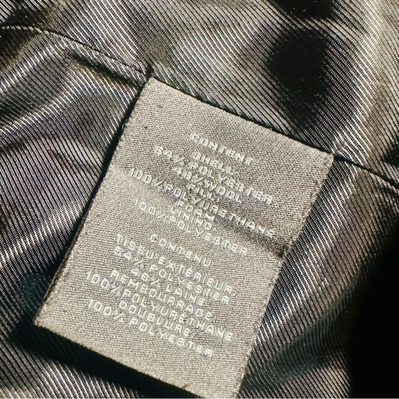 Vince Camuto Black Wool-Blend Moto Style Asymmetric Zip-Up Coat Size Medium - Picture 10 of 16